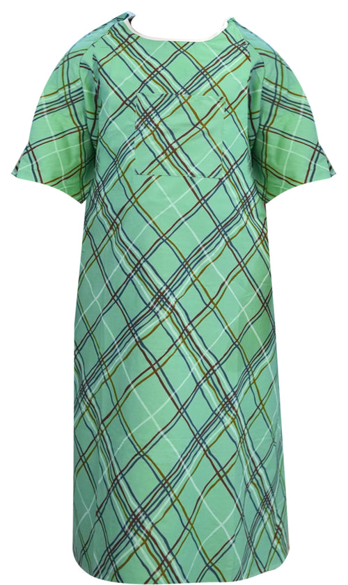Linteum Textile Supply Premium Green IV Hospital Patient Gown with Telemetry Pocket