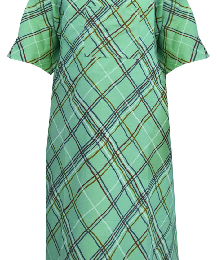 Linteum Textile Supply Premium Green IV Hospital Patient Gown with Telemetry Pocket