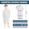 Linteum Textile Supply Cotton Blended Unisex Hospital Gowns with Back Ties Comfortably Fits Sizes Upto 2XL