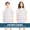 Linteum Textile Supply Cotton Blended Unisex Hospital Gowns with Back Ties Comfortably Fits Sizes Upto 2XL