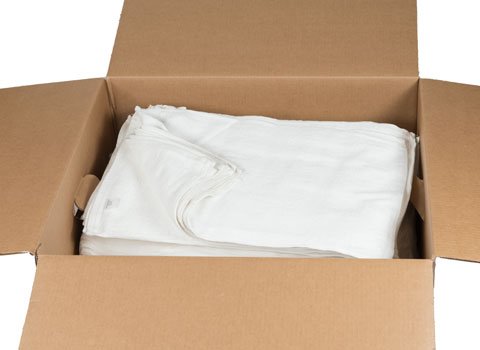 Linteum Textile Terry Mop Towels - Absorbent and Quick Drying Cotton Rags for Kitchen, Auto Shops, and Bar, 14 x 17 in.