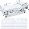 Linteum Textile White (42"x84"x14") Fitted Bariatric Hospital Bed Sheets - Cotton Blended Soft Jersey Knitted Sheets - Shrinkage & Fade Resistant for Home, Hotel, Motel & Rental Properties