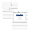 Linteum Textile Percale Twin Fitted Sheets, White, 180 Thread Count, 36x80x9 in.