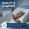 Linteum Textile White (42"x84"x14") Fitted Bariatric Hospital Bed Sheets - Cotton Blended Soft Jersey Knitted Sheets - Shrinkage & Fade Resistant for Home, Hotel, Motel & Rental Properties