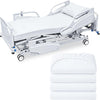 Linteum Textile White (42"x84"x14") Fitted Bariatric Hospital Bed Sheets - Cotton Blended Soft Jersey Knitted Sheets - Shrinkage & Fade Resistant for Home, Hotel, Motel & Rental Properties
