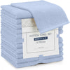 Linteum Textile Face Towel Set 100% Soft Cotton 16 Single Ring Spun Premium Durable Washcloths 12x12 Inch