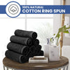 Linteum Textile Washcloth Set 100% Soft Cotton Zero Twist 16 Single Ring Spun Premium Washcloths Face Towel 13x13 Inch