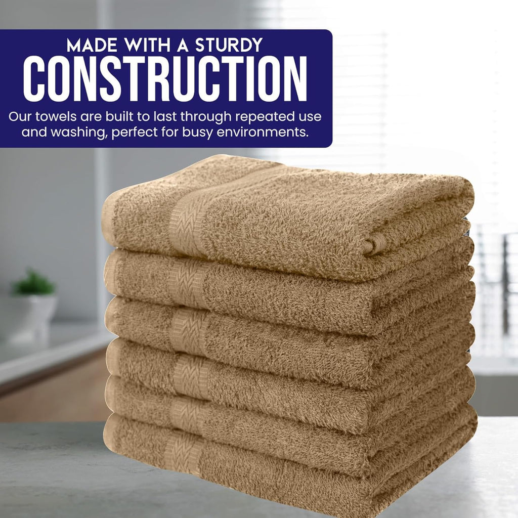 Linteum Textile 20x40 Inch, 100% Cotton Premium-Quality Hair Towels, Salon, Spa, Pool and Gym Towels 16s Ring Spun Quick Dry Fresh & Fluffy Absorbent and Plush