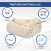 Linteum Textile Hospital Patient Bath Blanket Unbleached 70x90 in. 1.4 lb.