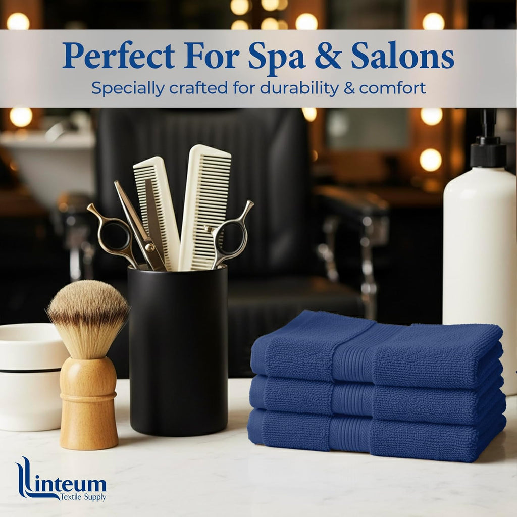 Linteum Textile Washcloth 100% Soft Cotton Zero Twist Premium Washcloths Face Towel 13x13 Inch