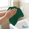 Linteum Textile Face Towel Set 100% Soft Cotton 16 Single Ring Spun Premium Durable Washcloths 12x12 Inch