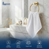 Linteum Textile Face Towel Set 100% Soft Cotton 16 Single Ring Spun Premium Durable Washcloths 12x12 Inch