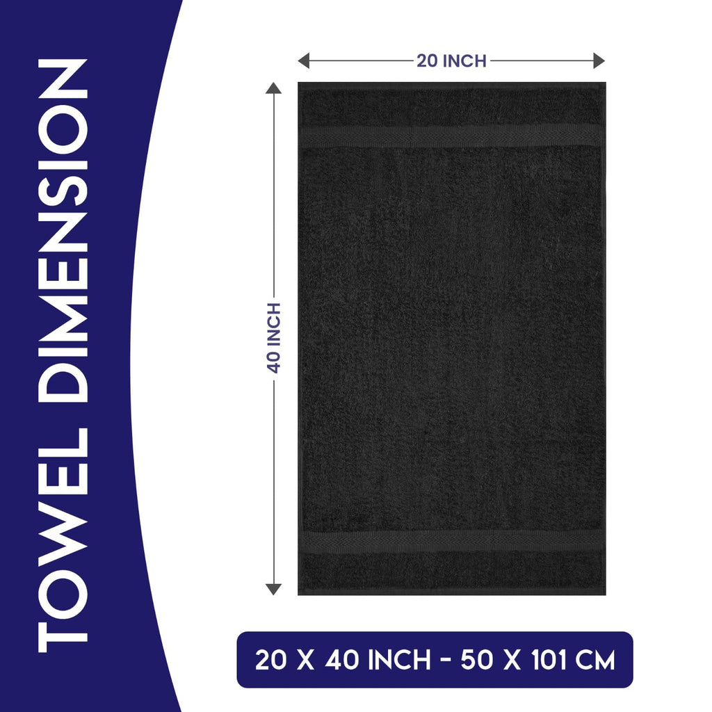 Linteum Textile 20x40 Inch, 100% Cotton Premium-Quality Hair Towels, Salon, Spa, Pool and Gym Towels 16s Ring Spun Quick Dry Fresh & Fluffy Absorbent and Plush