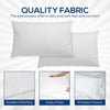 Linteum Textile 20x30 White Poly/Cotton Pillowcases Set–Queen/Standard Size, T-180 Quality, Soft, Wrinkle-Free, Shrink-Resistant Pillowcase Cover–for Hotels, Spa, Home, Dorms and Hospitals