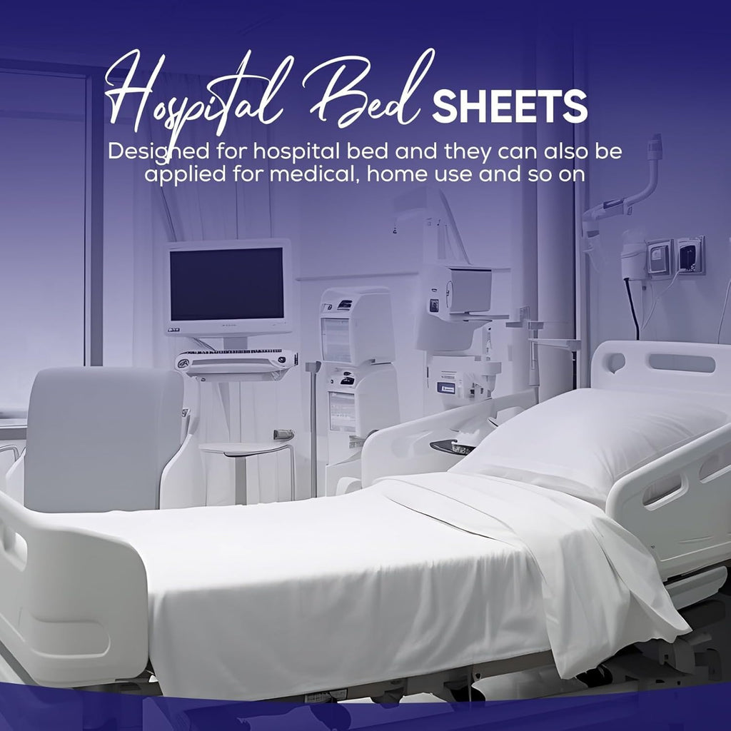 Linteum Textile Supply White Fitted Sheet Twin 39x80x9 Inches 12-Pack Poly Cotton Blend 180 Thread Count Durable Breathable Easy Care Bottom Sheets for Hospitals, Hotels, Healthcare, Spa