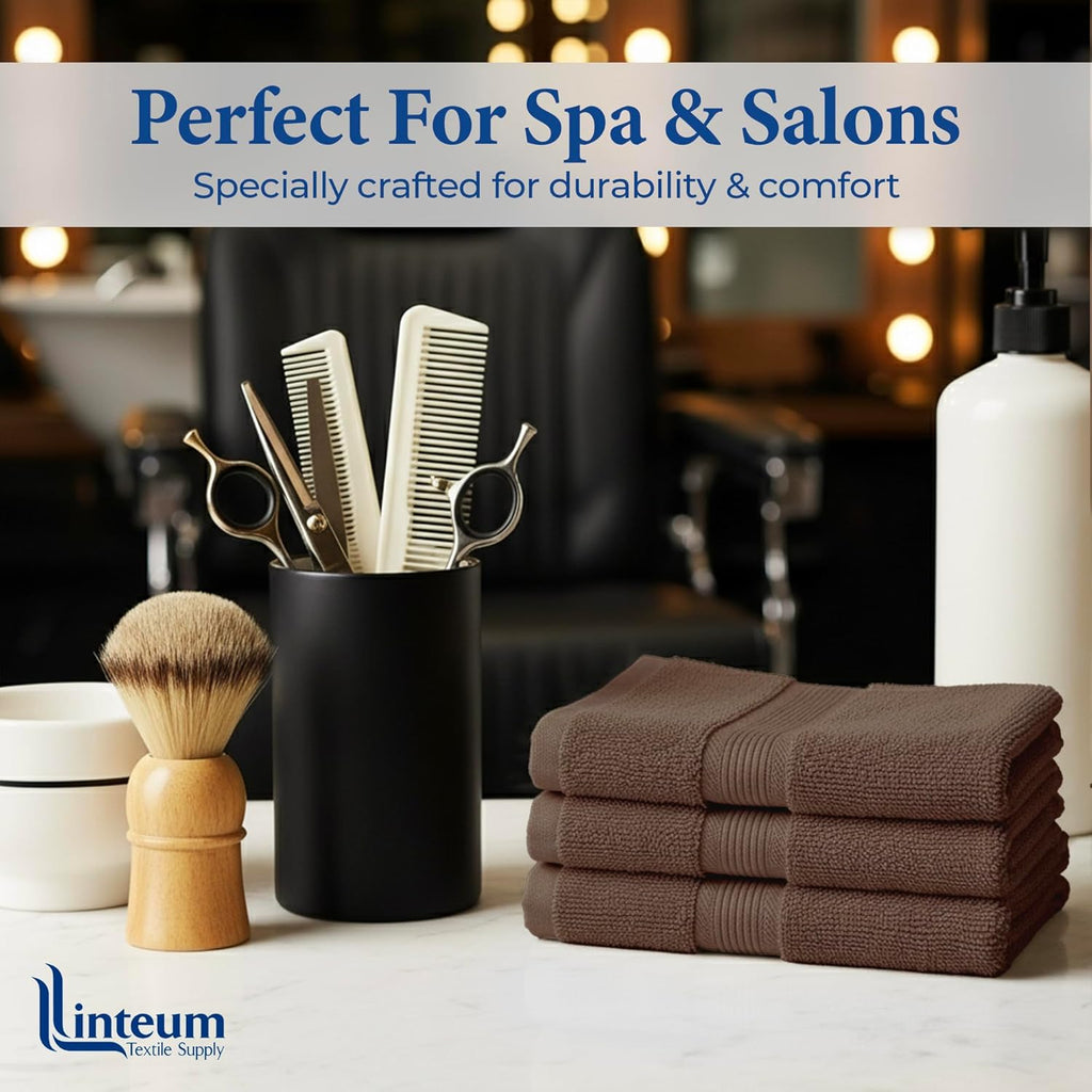 Linteum Textile Washcloth 100% Soft Cotton Zero Twist Premium Washcloths Face Towel 13x13 Inch