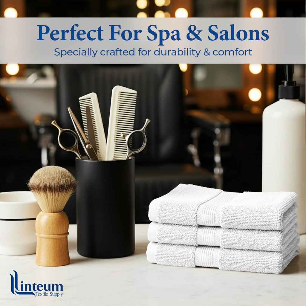 Linteum Textile Washcloth 100% Soft Cotton Zero Twist Premium Washcloths Face Towel 13x13 Inch