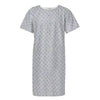 Linteum Textile Supply Cotton Blended Unisex Hospital Gown Back Tie 45" Long Patient Gowns Comfortably Fits Sizes 2XL