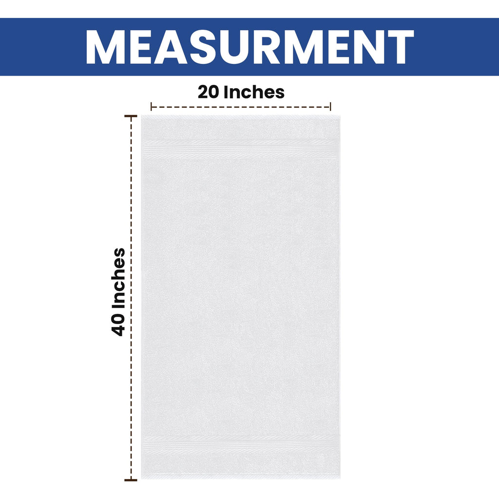 Linteum Textile 20x40 Inch, 100% Cotton Premium-Quality Hair Towels, Salon, Spa, Pool and Gym Towels 16s Ring Spun Quick Dry Fresh & Fluffy Absorbent and Plush