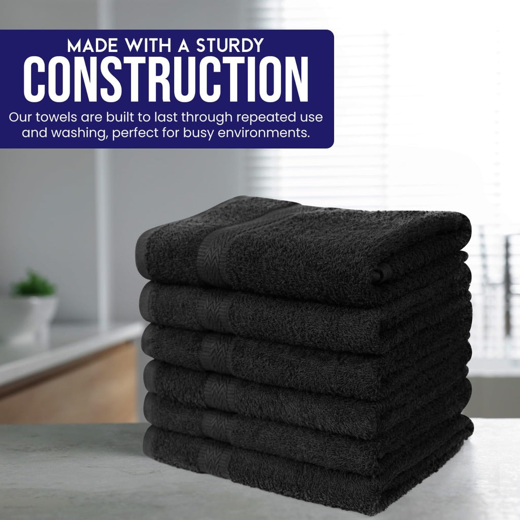 Linteum Textile 20x40 Inch, 100% Cotton Premium-Quality Hair Towels, Salon, Spa, Pool and Gym Towels 16s Ring Spun Quick Dry Fresh & Fluffy Absorbent and Plush