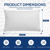 Linteum Textile 20x30 White Poly/Cotton Pillowcases Set–Queen/Standard Size, T-180 Quality, Soft, Wrinkle-Free, Shrink-Resistant Pillowcase Cover–for Hotels, Spa, Home, Dorms and Hospitals