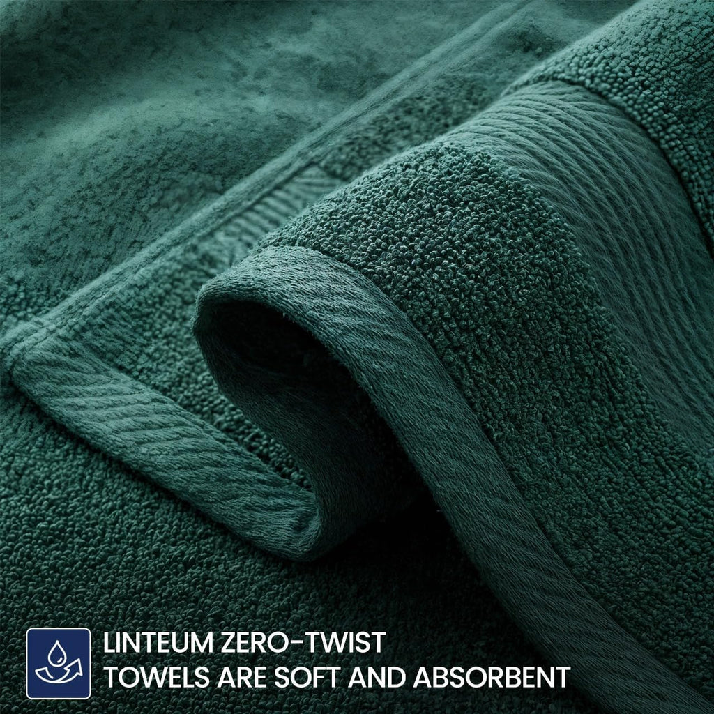 Linteum Textile Supply Hand Towels for Bathroom 16x27 Inches 100% Cotton Zero Twist Hand Towel Set Quick Dry Highly Absorbent Spa Towels Bulk for Salon, Home, Hotel, Gym