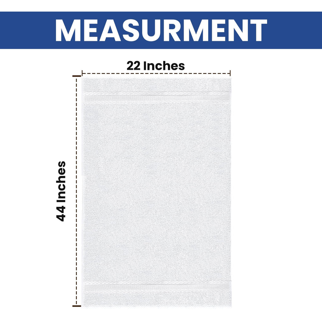 Linteum Textile Supply Premium 100% Ring Spun Cotton Quick Dry Hair Drying Towels for Women, Men, Kids – Salon, Gym, Hair Care, Spa, Home Hand Towels, 22x44, White
