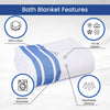 Linteum Textile Cotton Blended Hospital Patient Bath Blanket, Bath Sheet, Lightweight Blanket