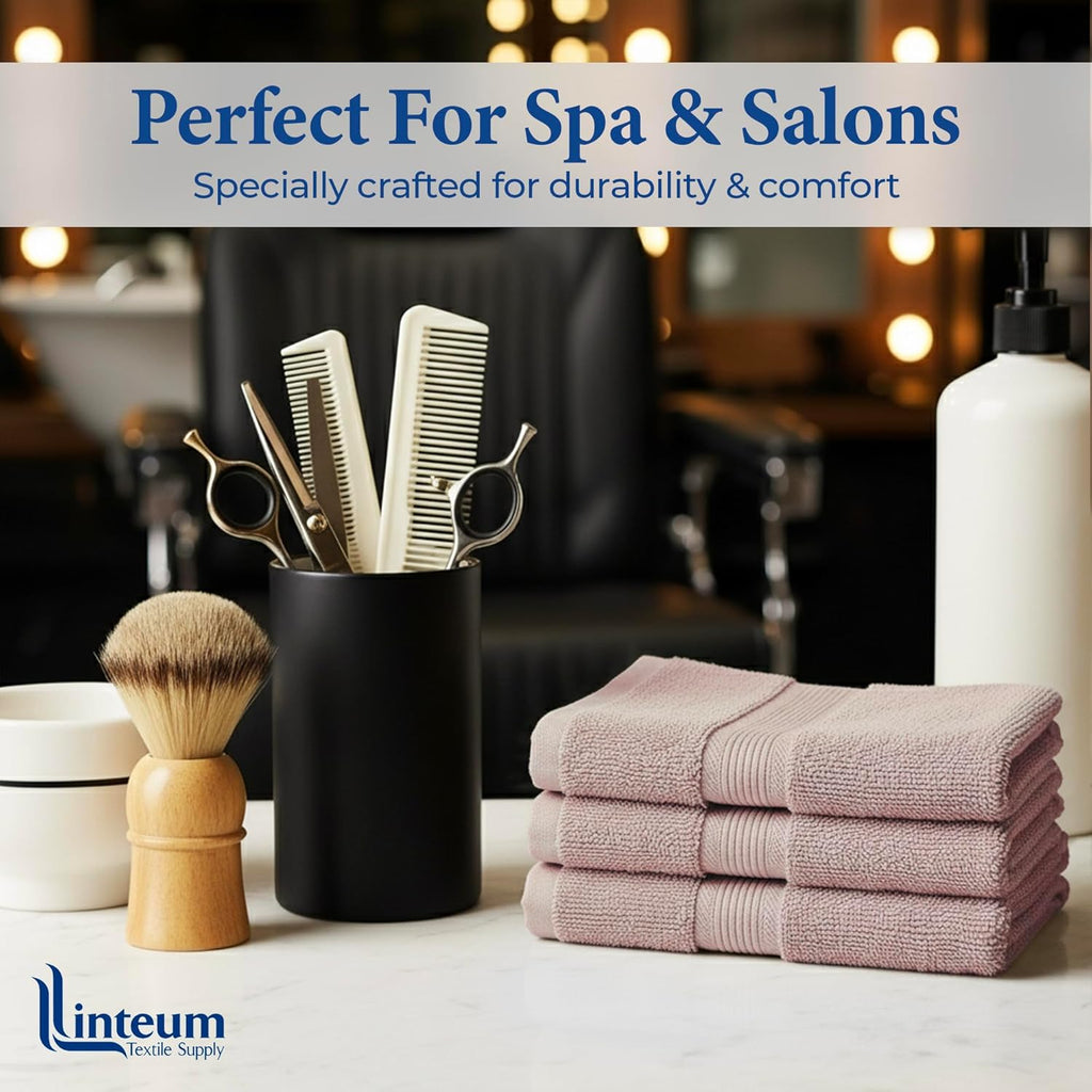 Linteum Textile Washcloth 100% Soft Cotton Zero Twist Premium Washcloths Face Towel 13x13 Inch