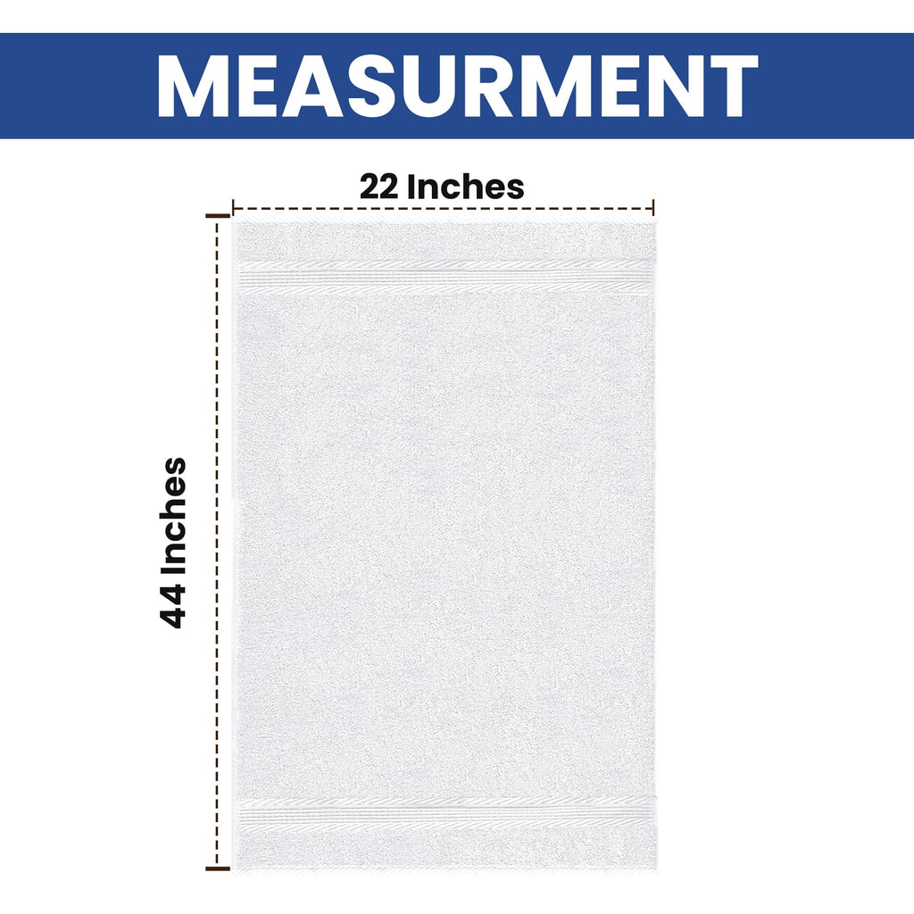 Linteum Textile Supply Premium 100% Ring Spun Cotton Quick Dry Hair Drying Towels for Women, Men, Kids – Salon, Gym, Hair Care, Spa, Home Hand Towels, 22x44, White