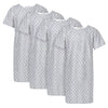 Linteum Textile Supply Cotton Blended Unisex Hospital Gown Back Tie 45" Long Patient Gowns Comfortably Fits Sizes 2XL
