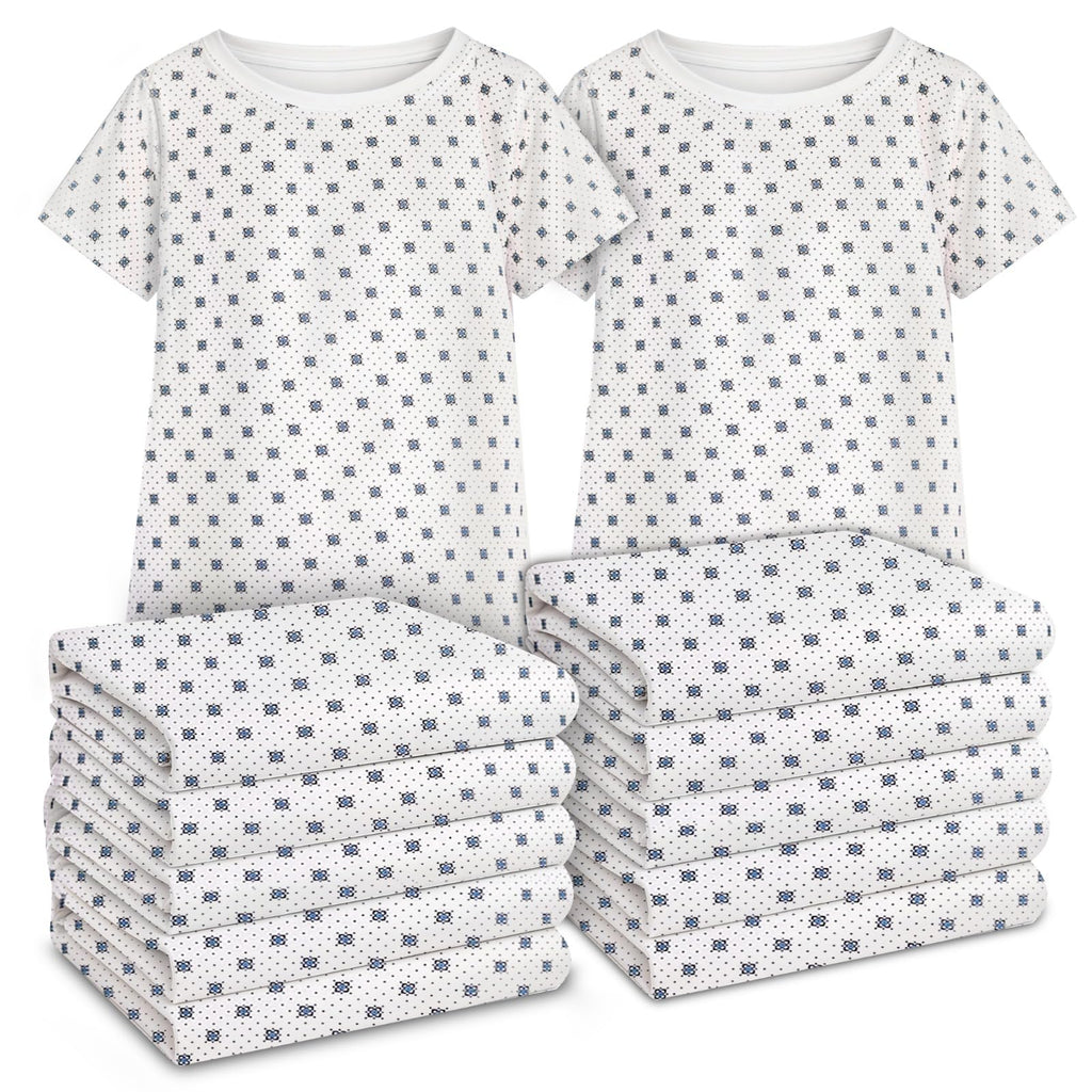 Linteum Textile Supply Cotton Blended Unisex Hospital Gowns with Back Ties Comfortably Fits Sizes Upto 2XL