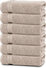 Linteum Textile 20x40 Inch, 100% Cotton Premium-Quality Hair Towels, Salon, Spa, Pool and Gym Towels 16s Ring Spun Quick Dry Fresh & Fluffy Absorbent and Plush