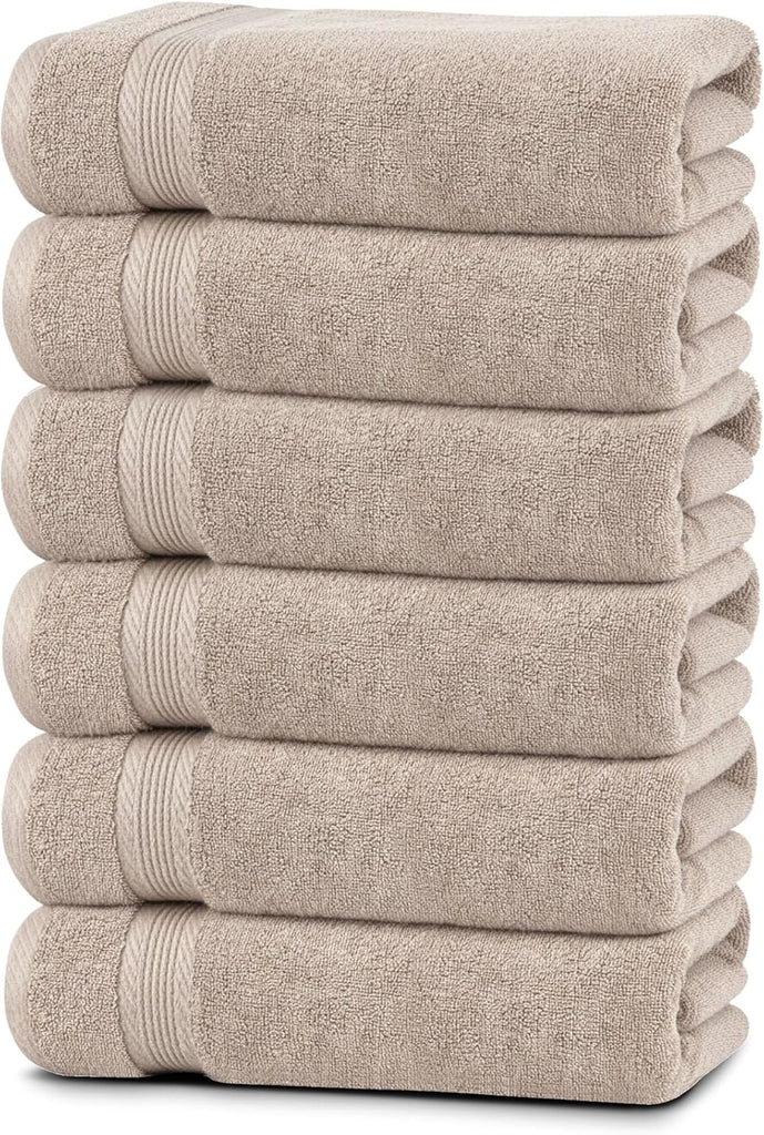 Linteum Textile 20x40 Inch, 100% Cotton Premium-Quality Hair Towels, Salon, Spa, Pool and Gym Towels 16s Ring Spun Quick Dry Fresh & Fluffy Absorbent and Plush