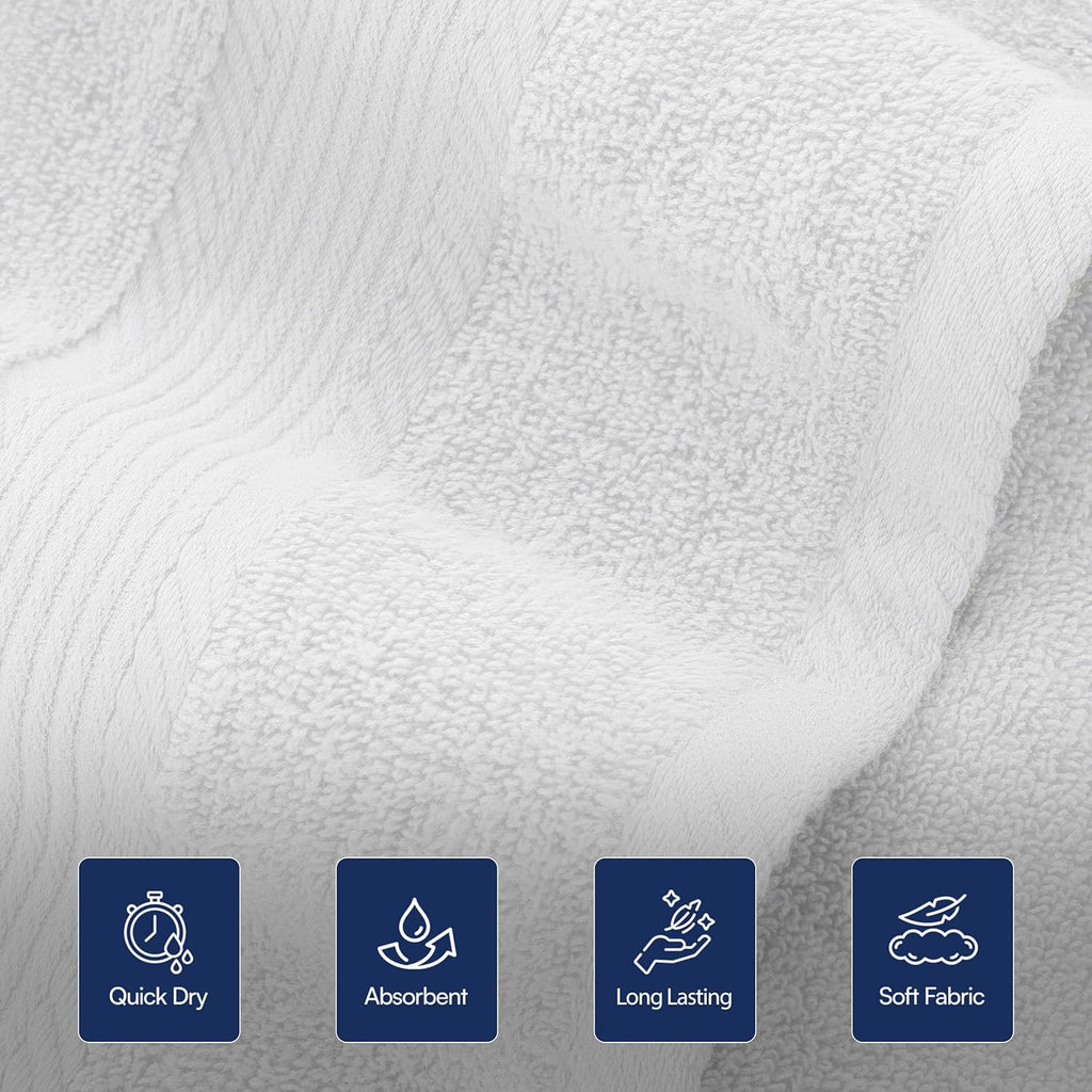 Linteum Textile Supply Hand Towels for Bathroom 16x27 Inches 100% Cotton Zero Twist Hand Towel Set Quick Dry Highly Absorbent Spa Towels Bulk for Salon, Home, Hotel, Gym