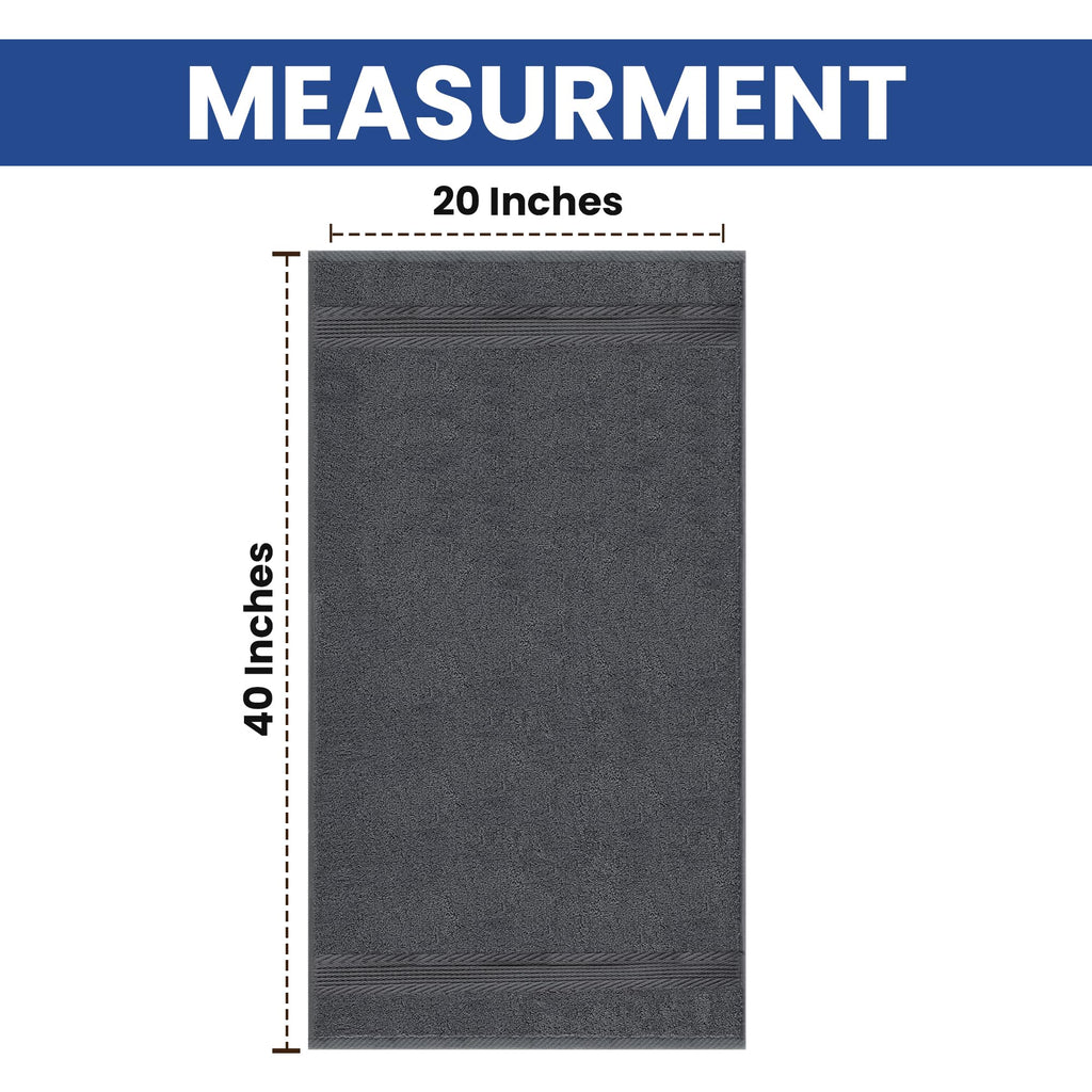 Linteum Textile 20x40 Inch, 100% Cotton Premium-Quality Hair Towels, Salon, Spa, Pool and Gym Towels 16s Ring Spun Quick Dry Fresh & Fluffy Absorbent and Plush