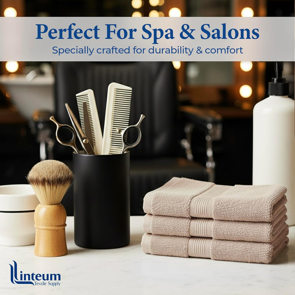 Linteum Textile Washcloth 100% Soft Cotton Zero Twist Premium Washcloths Face Towel 13x13 Inch