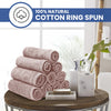 Linteum Textile Washcloth Set 100% Soft Cotton Zero Twist 16 Single Ring Spun Premium Washcloths Face Towel 13x13 Inch