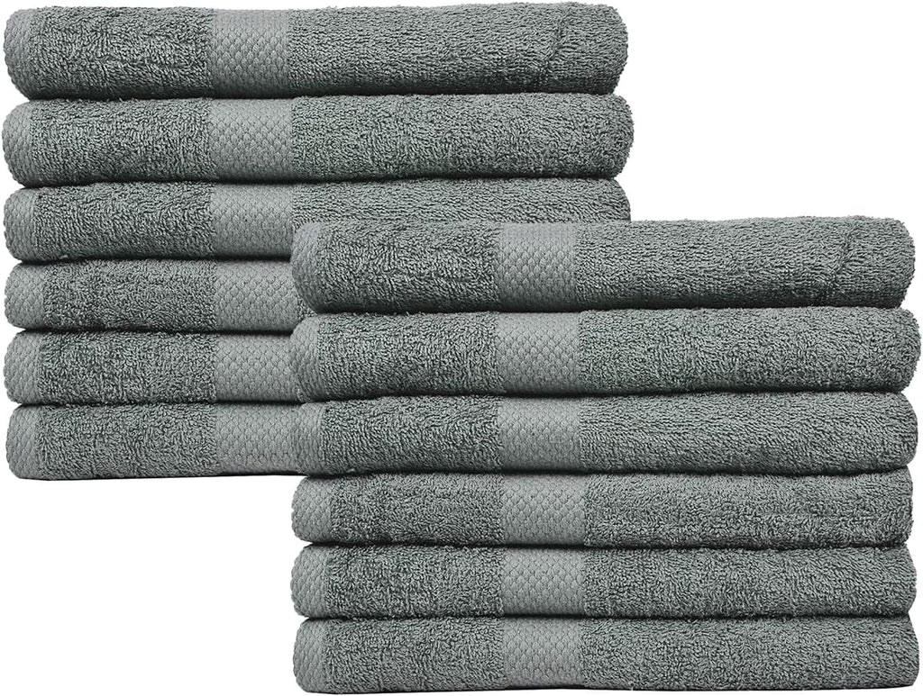 Linteum Textile Supply Luxury Bath Towels Highly Absorbent Quick Drying Towels with 100% Ring-Spun Cotton Material for Home, Hotel, Spa, & Gym (24x48 inches)