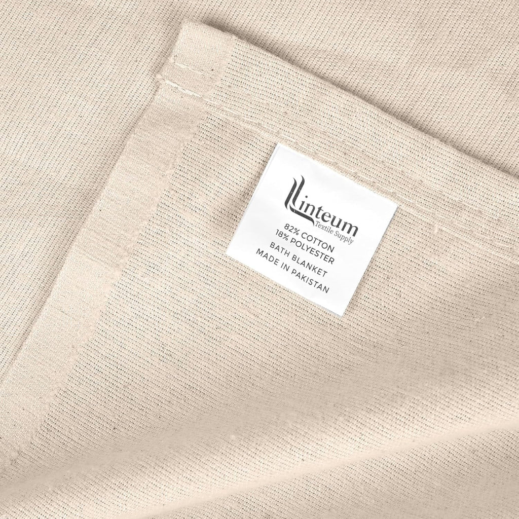 Linteum Textile Hospital Patient Bath Blanket Unbleached 70x90 in. 1.4 lb.