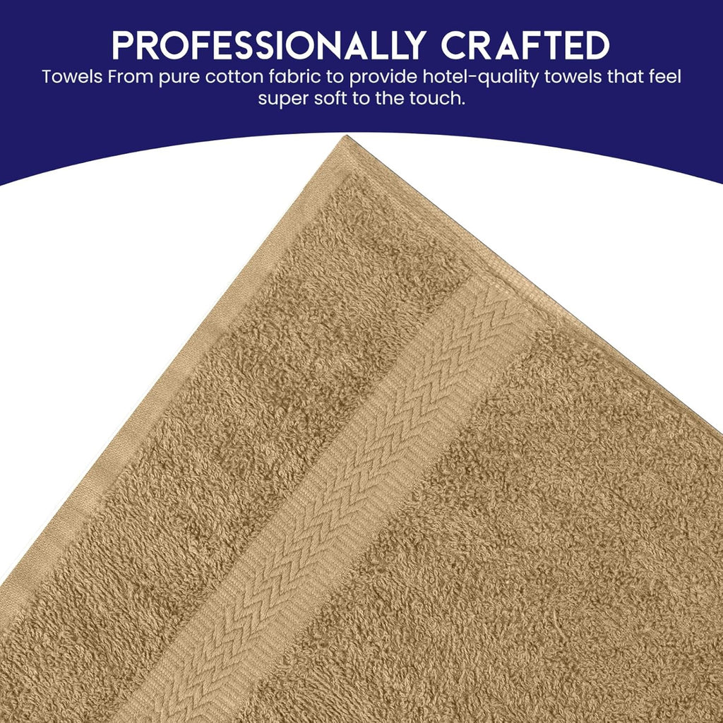 Linteum Textile 20x40 Inch, 100% Cotton Premium-Quality Hair Towels, Salon, Spa, Pool and Gym Towels 16s Ring Spun Quick Dry Fresh & Fluffy Absorbent and Plush