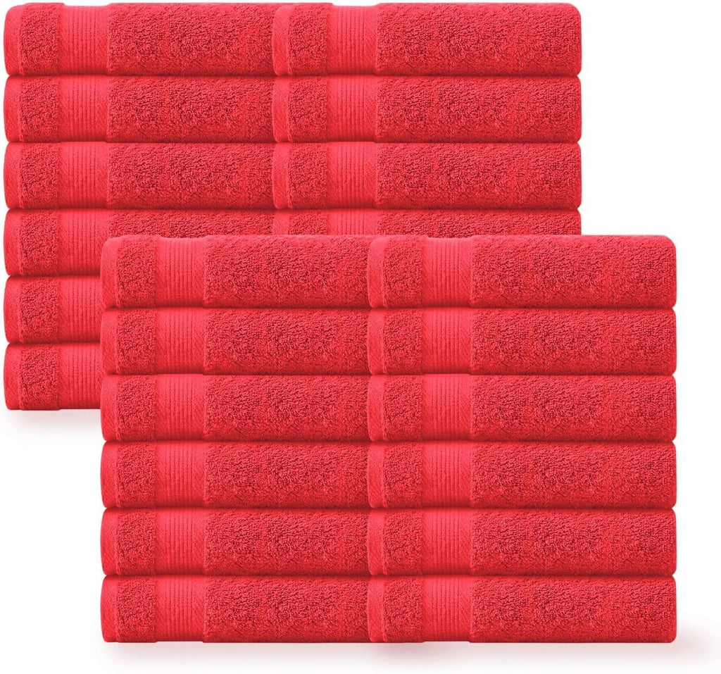 Linteum Textile Supply Hand Towels for Bathroom 16x27 Inches 100% Cotton Zero Twist Hand Towel Set Quick Dry Highly Absorbent Spa Towels Bulk for Salon, Home, Hotel, Gym