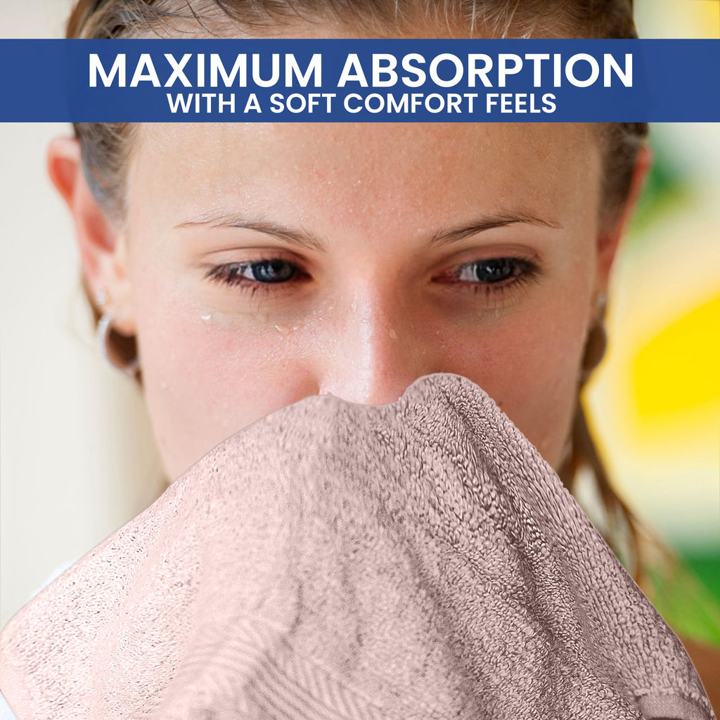 Linteum Textile Washcloth Set 100% Soft Cotton Zero Twist 16 Single Ring Spun Premium Washcloths Face Towel 13x13 Inch