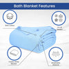Linteum Textile Cotton Blended Hospital Patient Bath Blanket, Bath Sheet, Lightweight Blanket