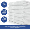 Linteum Textile Supply Luxury Bath Towels Highly Absorbent Quick Drying Towels with 100% Ring-Spun Cotton Material for Home, Hotel, Spa, & Gym (24x48 inches)
