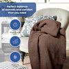 Linteum Textile Supply Leno Weave Blanket, 100% Cotton, Lightweight, Warm, Extra-Fluffy, Premium and Durable Soft & Cozy Bed Blanket for Bed, Couch, Sofa Throw for All Season