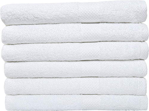 Linteum Textile Supply Premium Bath Towels Highly Absorbent, Soft, Lightweight with 100% Cotton Material for Home, Hotel, Spa, Gym, and More (24x50 inches) - White