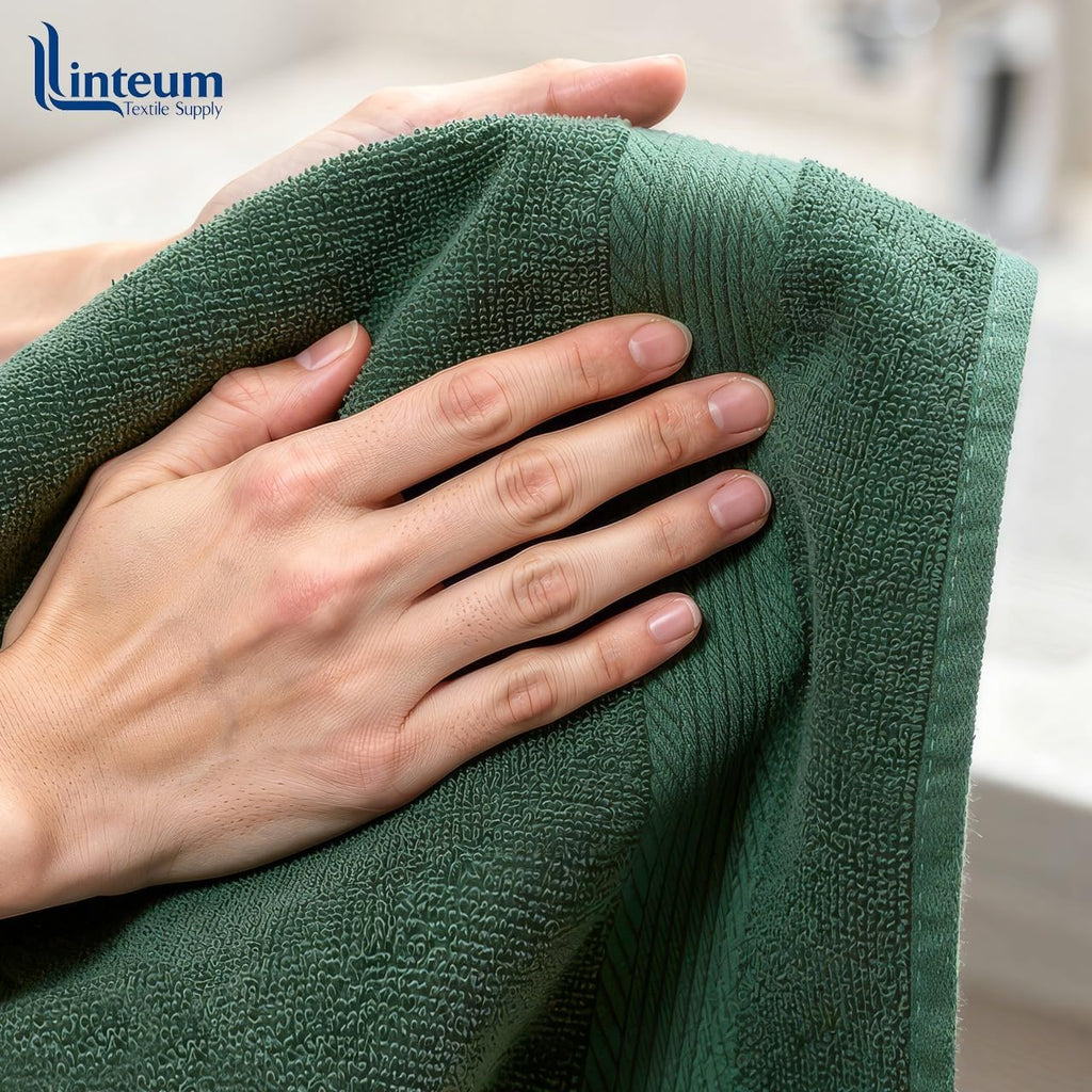 Linteum Textile Supply Hand Towels for Bathroom 16x27 Inches 100% Cotton Zero Twist Hand Towel Set Quick Dry Highly Absorbent Spa Towels Bulk for Salon, Home, Hotel, Gym