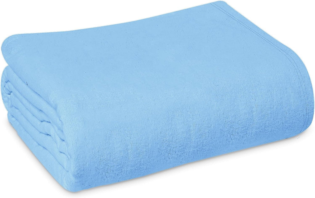 Linteum Textile Cotton Blended Hospital Patient Bath Blanket, Bath Sheet, Lightweight Blanket