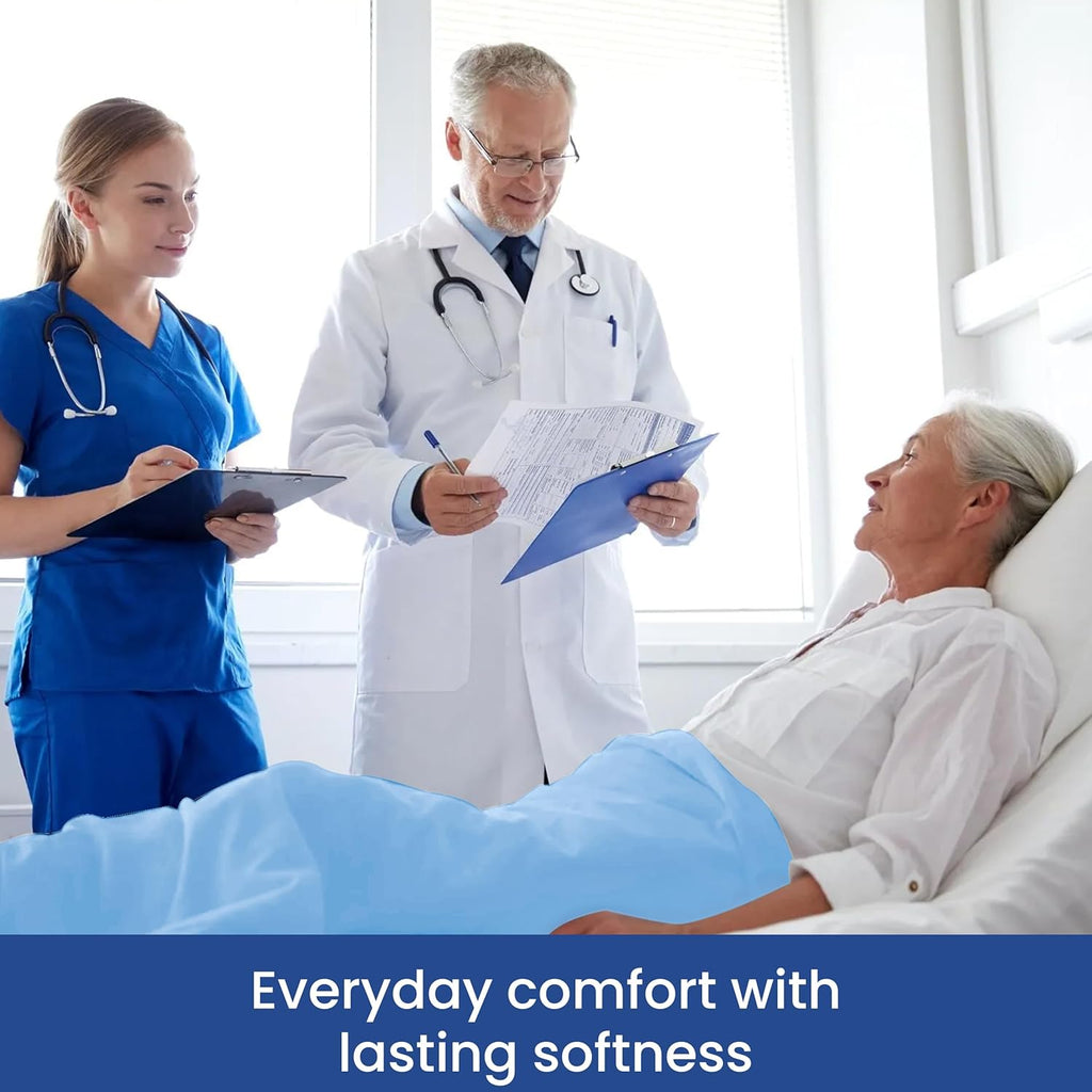 Linteum Textile Cotton Blended Hospital Patient Bath Blanket, Bath Sheet, Lightweight Blanket